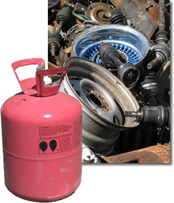 propane tank & metal automotive parts